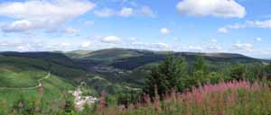 View of whole valley from upper cycle track